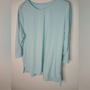 Lands' End Women's Aqua Long Sleeve Top